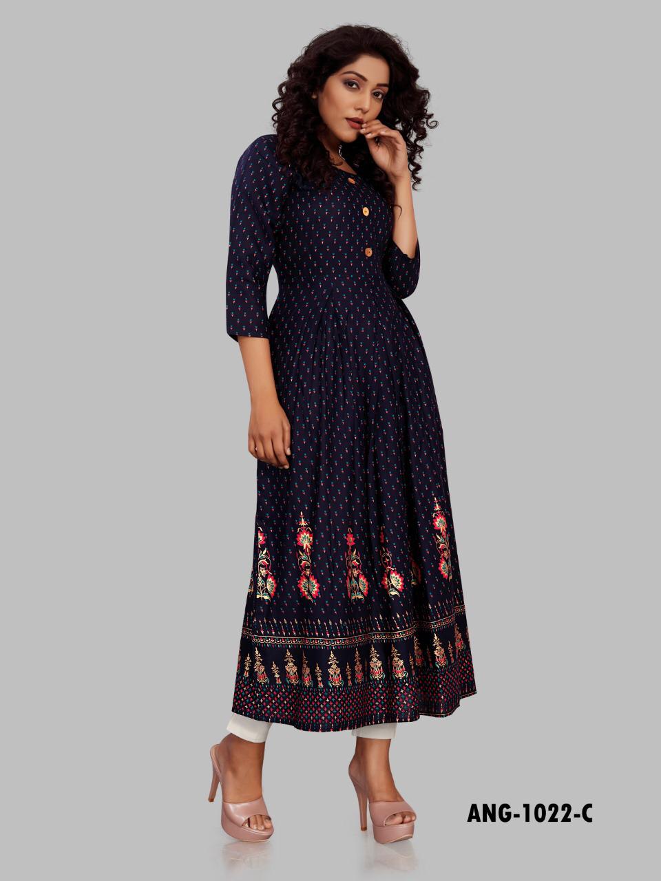 12angel Ang1022  Wholesale Long Kurtis Online Shopping With Low Rate