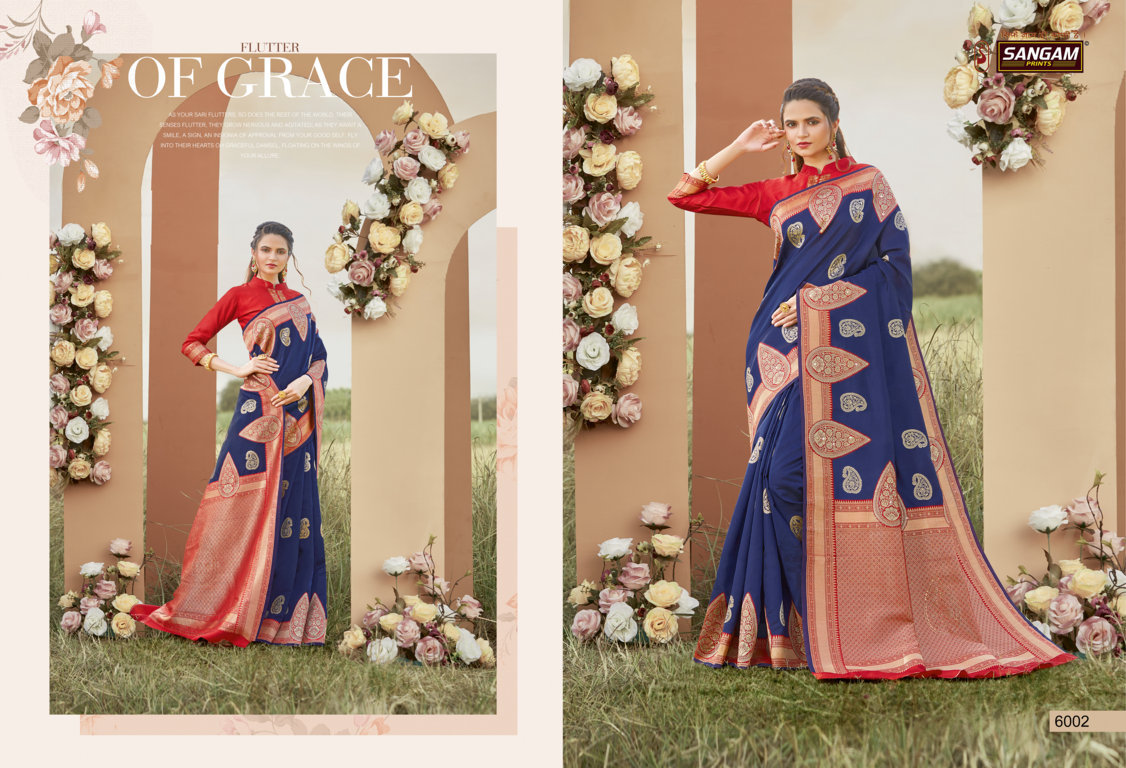 Sangam Presents Sunaina Silk Saree With Siroski Work