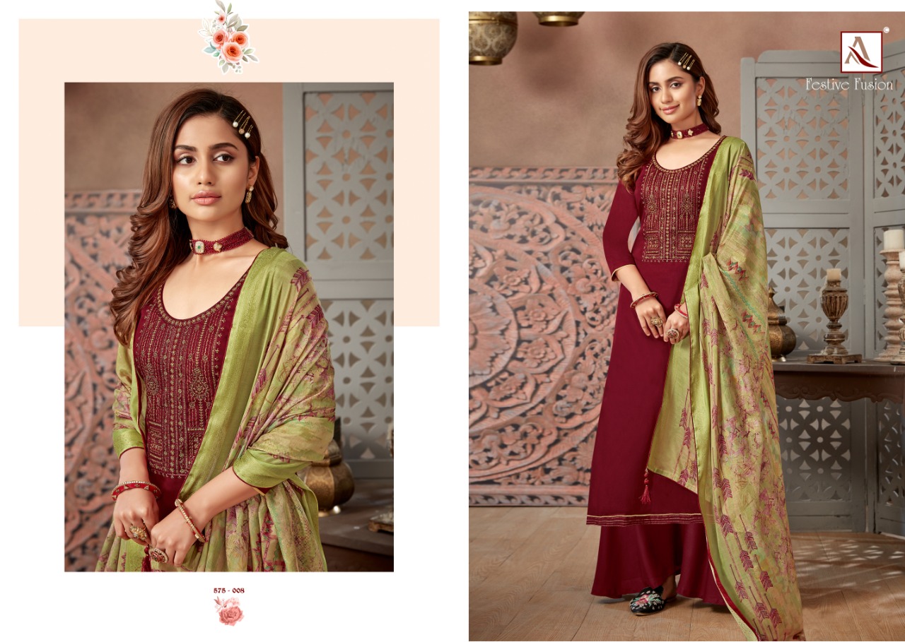 Alok Festive Fusion Wholesale Cotton Dress Material