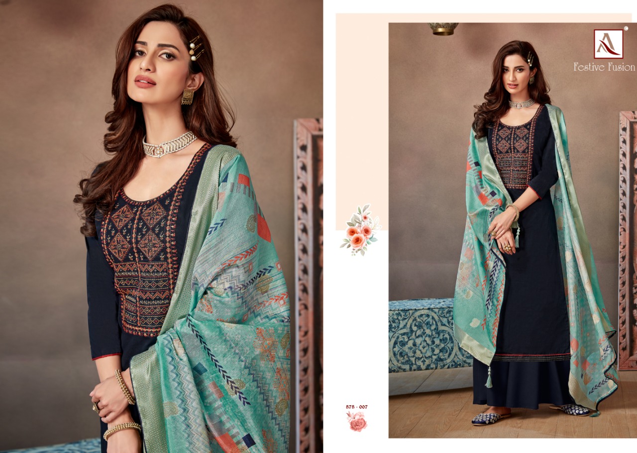 Alok Festive Fusion Wholesale Cotton Dress Material