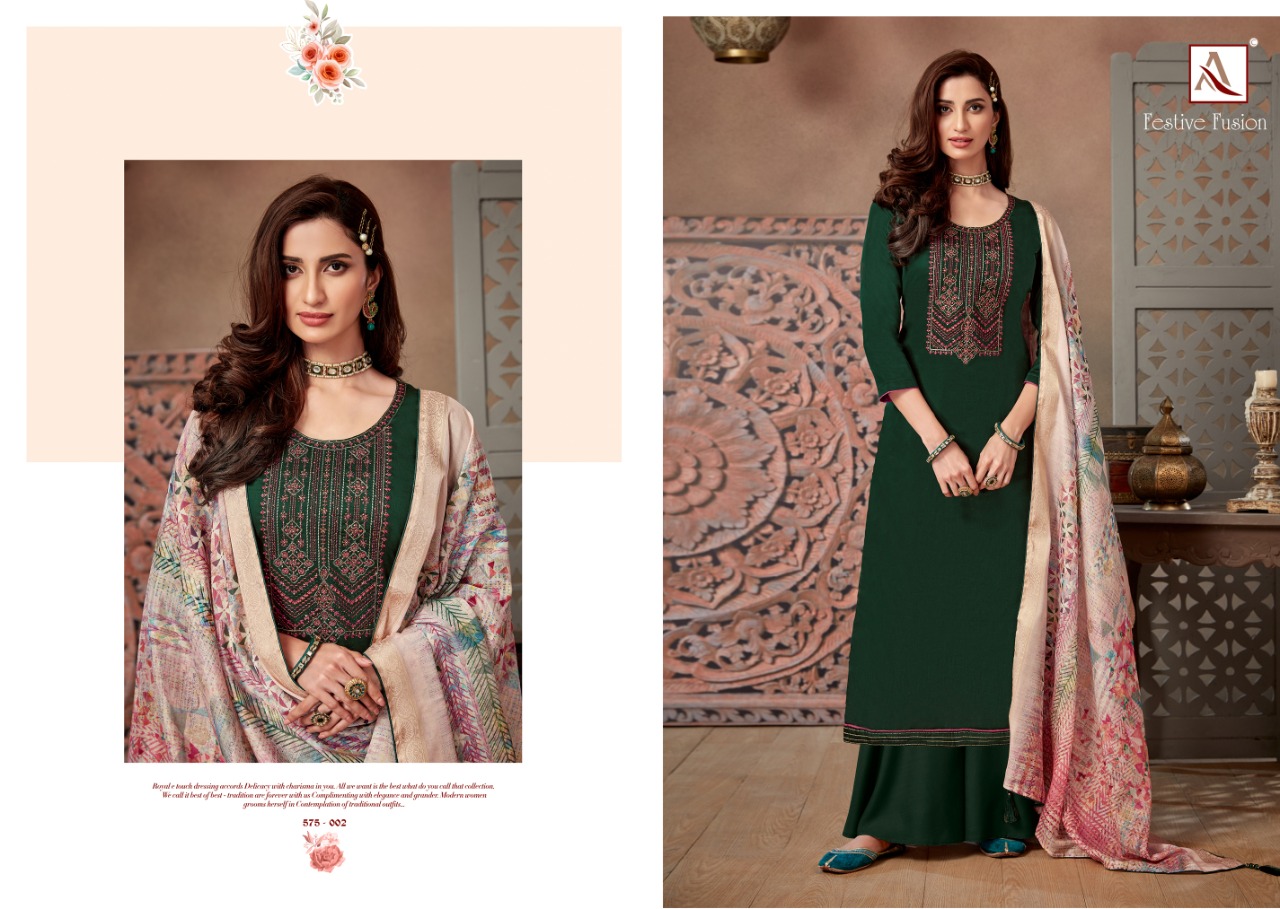 Alok Festive Fusion Wholesale Cotton Dress Material