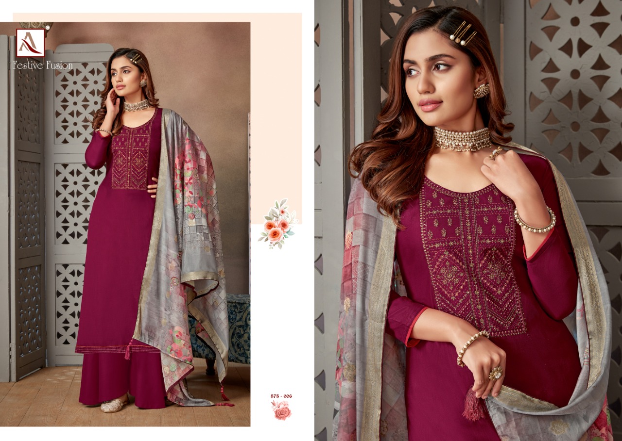 Alok Festive Fusion Wholesale Cotton Dress Material