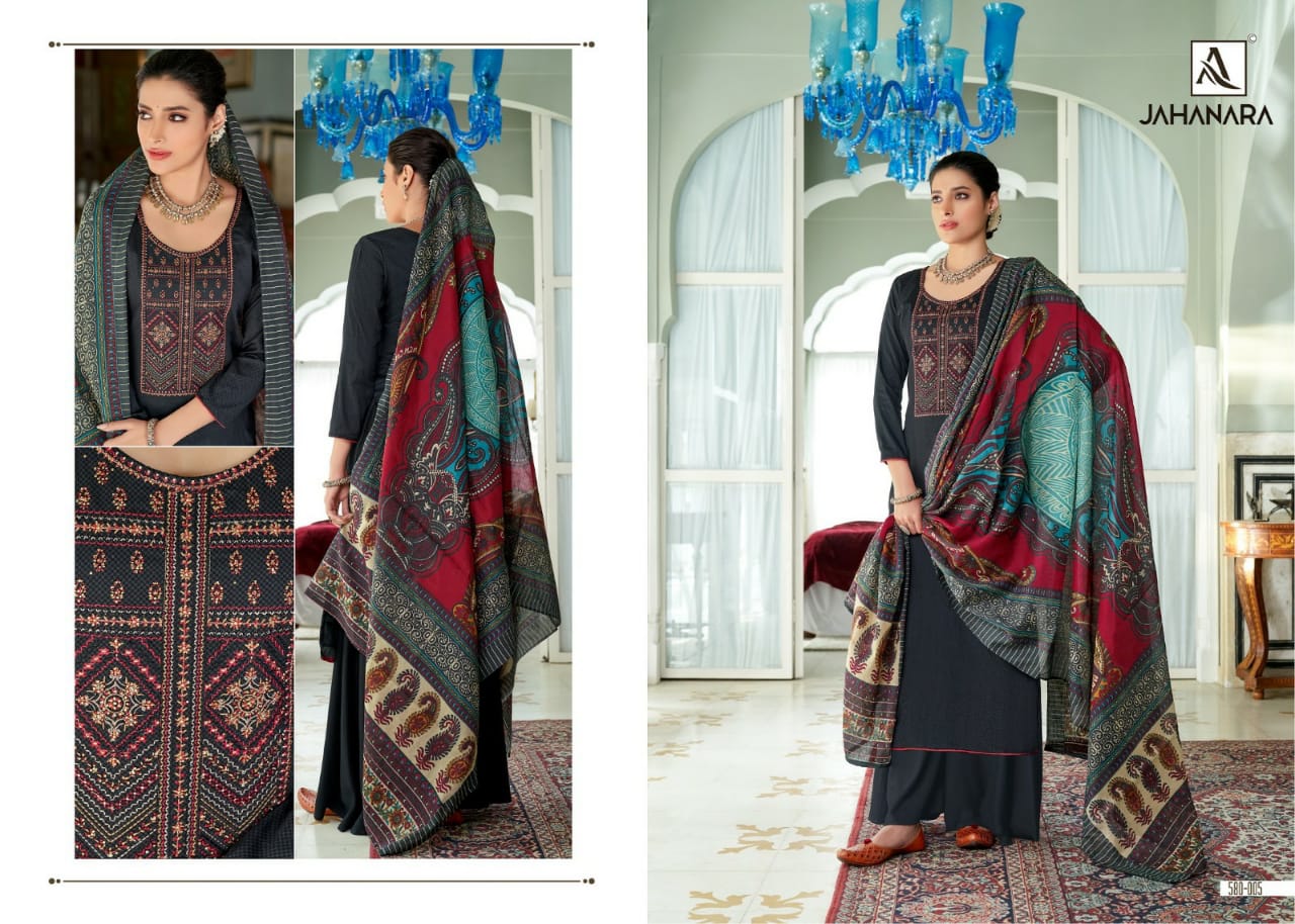 Alok  Jahanra  Jam Cotton Designer Latest Embroidered Dress Material