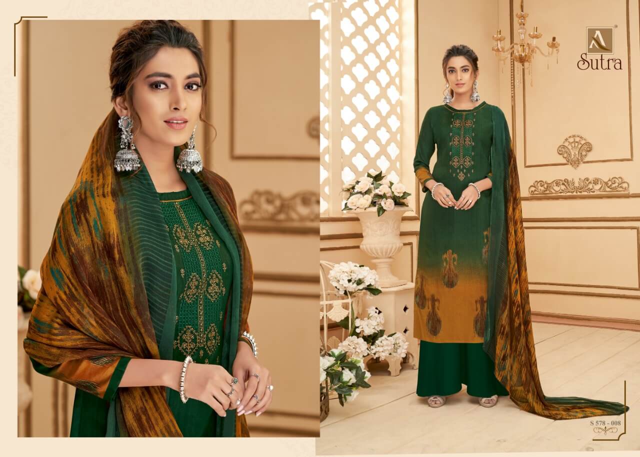 Alok Sutra Designer Embroidery Salwar  Sutis Catalog