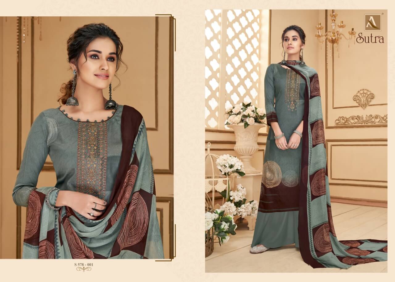 Alok Sutra Designer Embroidery Salwar  Sutis Catalog