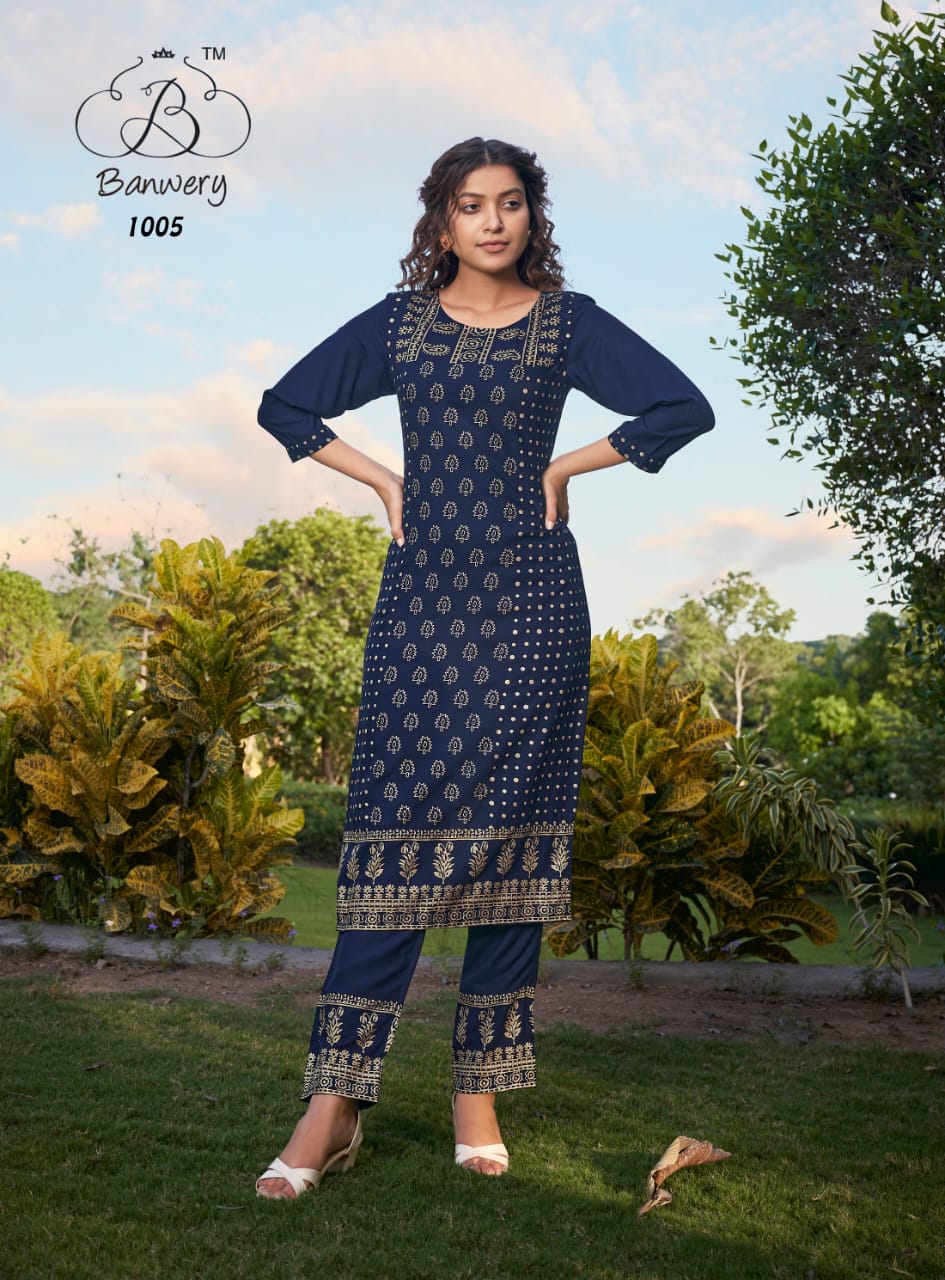 Banwery Peri Peri Designer Kurti With Pent   Buy Latest Catalog