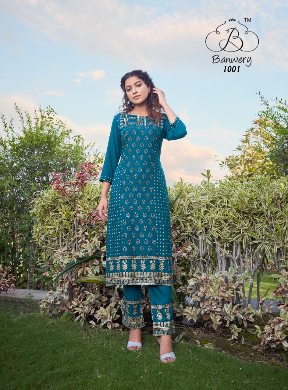 Banwery Peri Peri Designer Kurti With Pent   Buy Latest Catalog