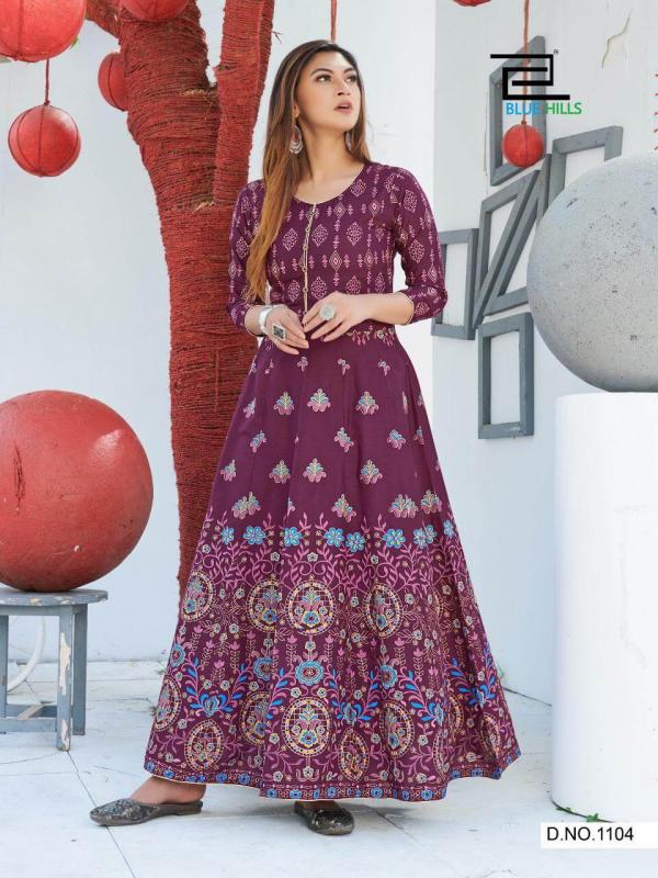 Blue Hills Walkway Vol 11 Stylist Rayon Long Anarkali  Kurti Catalog