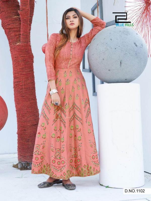 Blue Hills Walkway Vol 11 Stylist Rayon Long Anarkali  Kurti Catalog