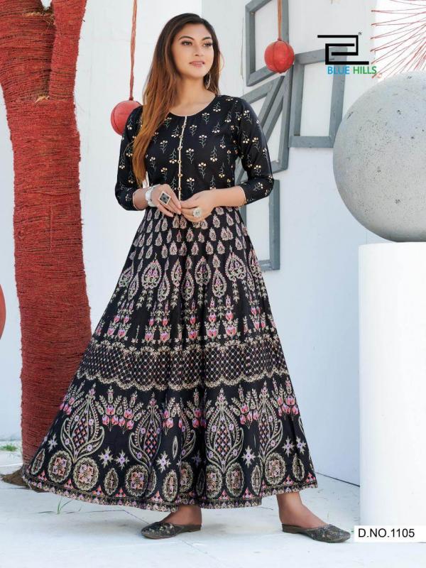 Blue Hills Walkway Vol 11 Stylist Rayon Long Anarkali  Kurti Catalog