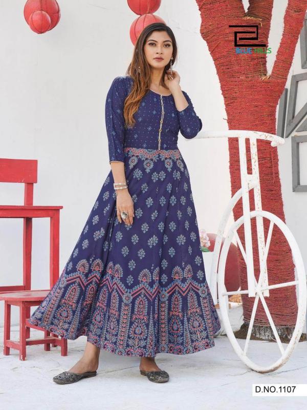 Blue Hills Walkway Vol 11 Stylist Rayon Long Anarkali  Kurti Catalog
