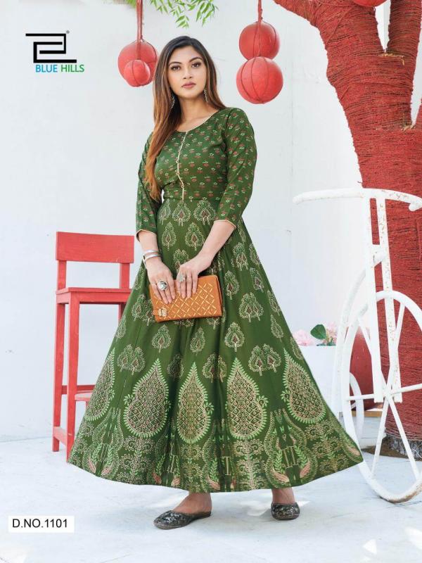 Blue Hills Walkway Vol 11 Stylist Rayon Long Anarkali  Kurti Catalog