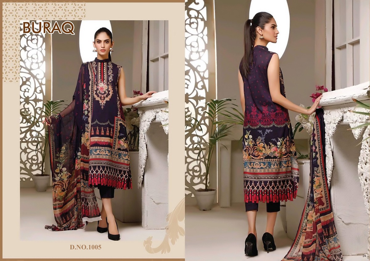 Buraq Agha Noor Exclusive Jam Satin Dress Material  Catalog
