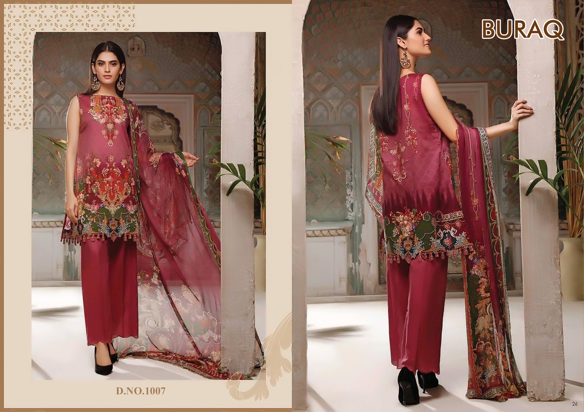Buraq Agha Noor Exclusive Jam Satin Dress Material  Catalog