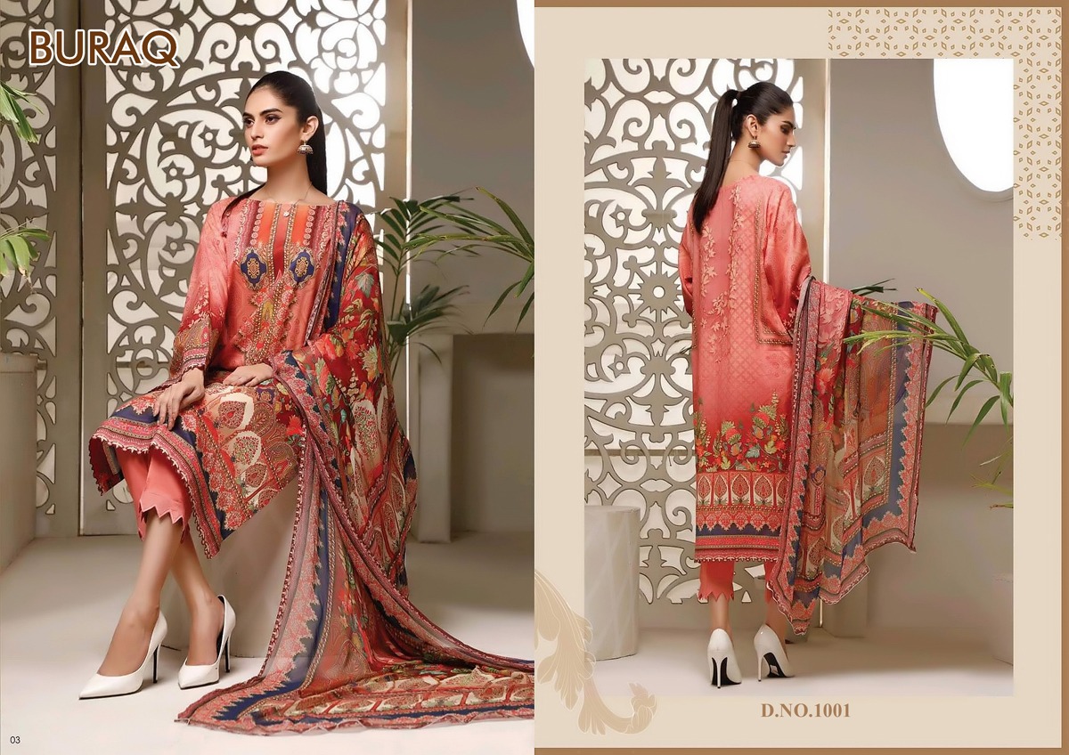 Buraq Agha Noor Exclusive Jam Satin Dress Material  Catalog