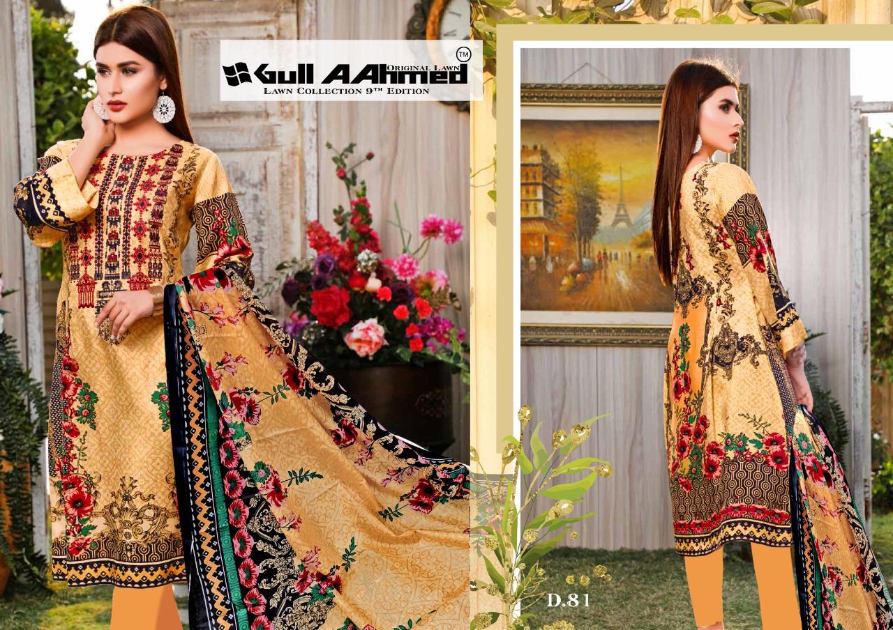Gull Ahmed Vol 9 Lawn Karachi Cotton Dress Materials  Catalog