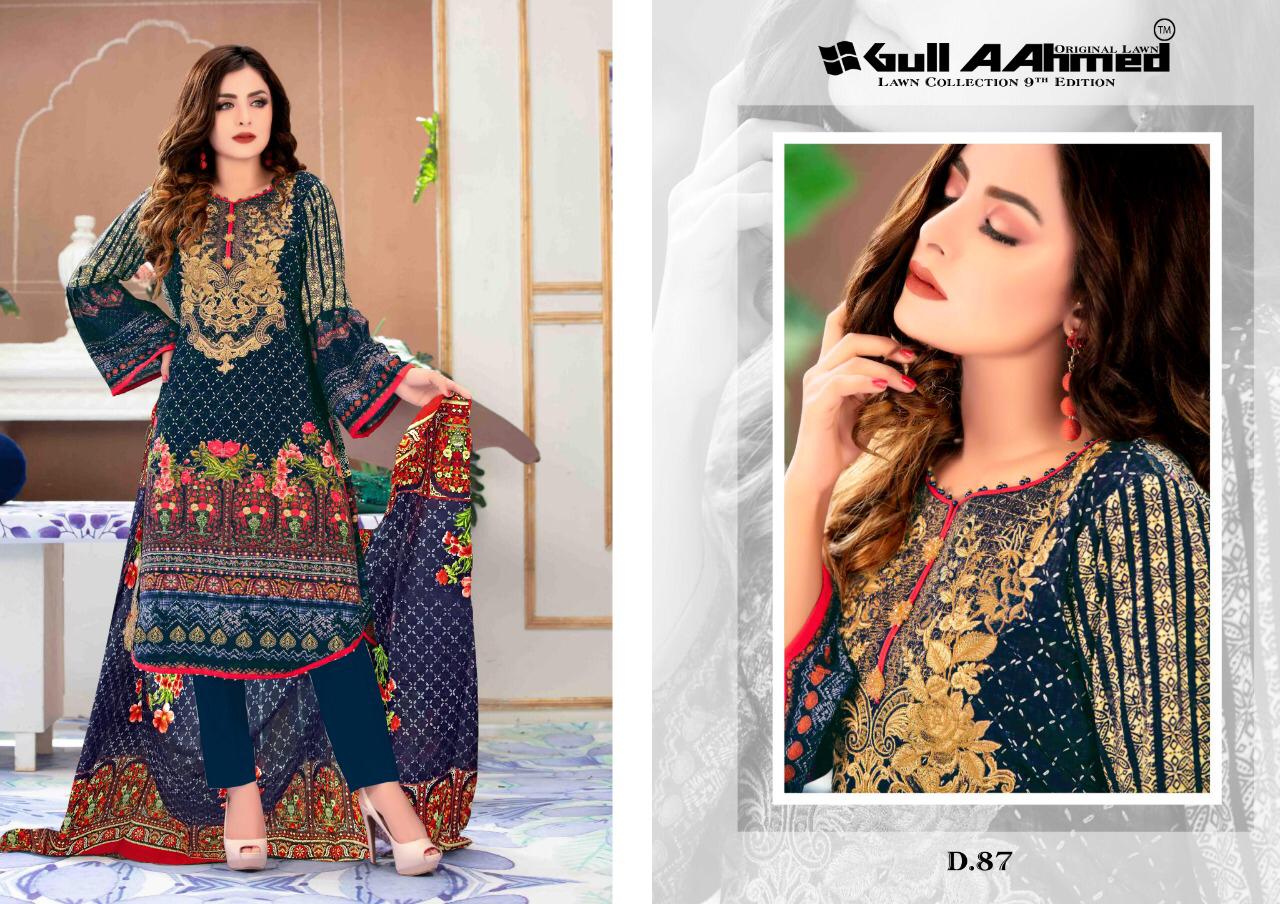 Gull Ahmed Vol 9 Lawn Karachi Cotton Dress Materials  Catalog