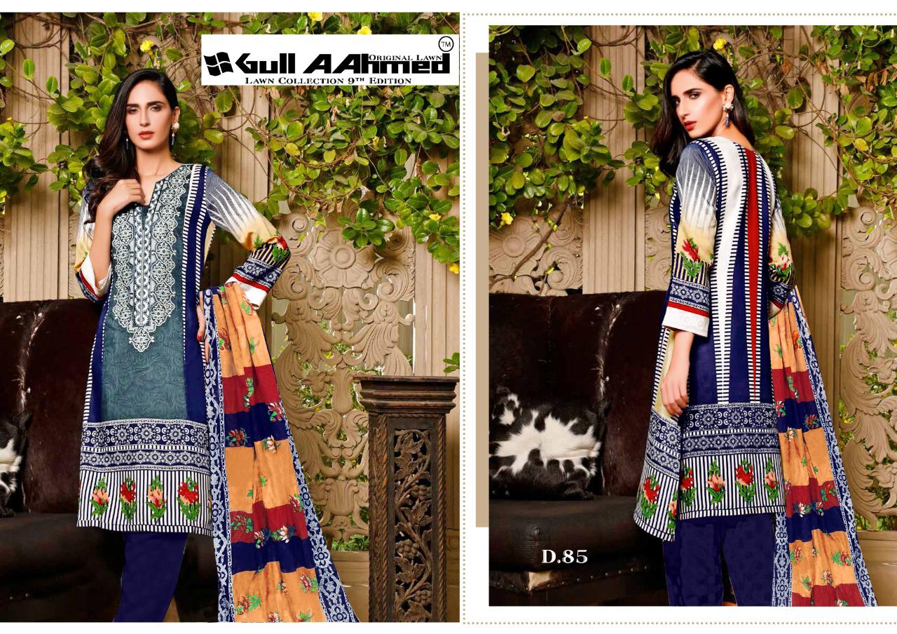 Gull Ahmed Vol 9 Lawn Karachi Cotton Dress Materials  Catalog