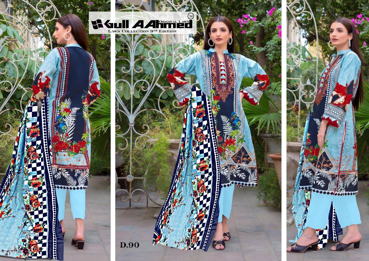 Gull Ahmed Vol 9 Lawn Karachi Cotton Dress Materials  Catalog