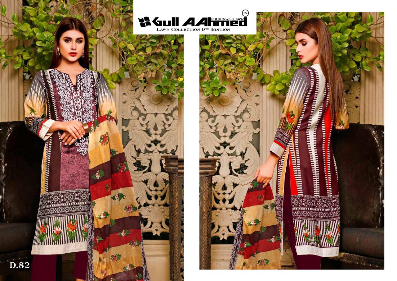 Gull Ahmed Vol 9 Lawn Karachi Cotton Dress Materials  Catalog