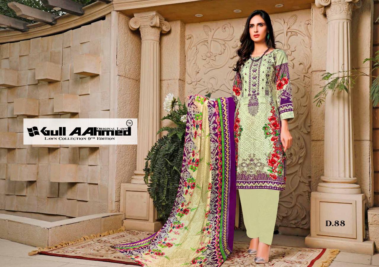 Gull Ahmed Vol 9 Lawn Karachi Cotton Dress Materials  Catalog