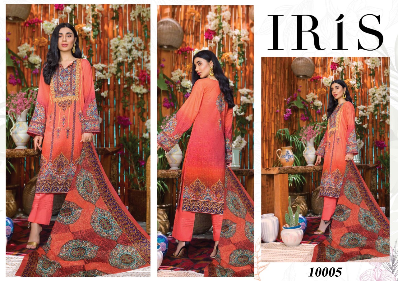 Iris  Vol 10 Cotton Karachi Dress Materials Collection Buy Online Wholesale Ladies Dress Materials