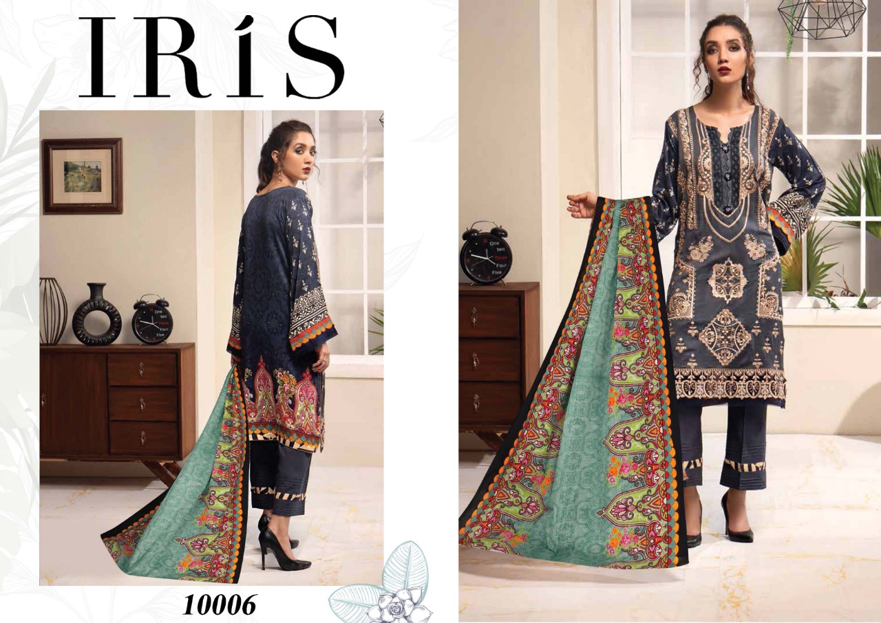 Iris  Vol 10 Cotton Karachi Dress Materials Collection Buy Online Wholesale Ladies Dress Materials