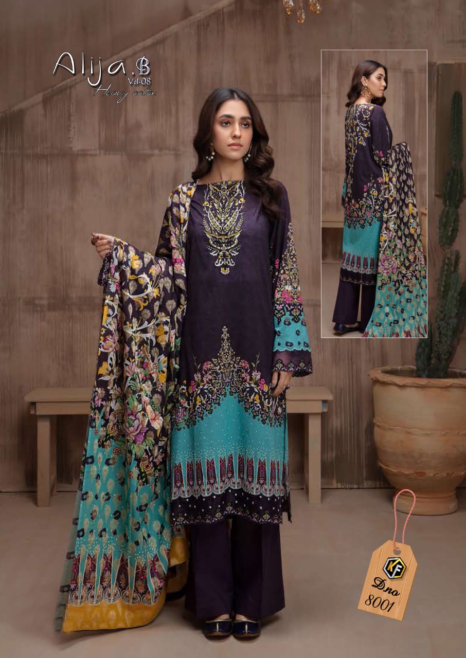 Keval Fab  Alija B  Vol 8  Cotton Printed Karachi Suits Wholesale
