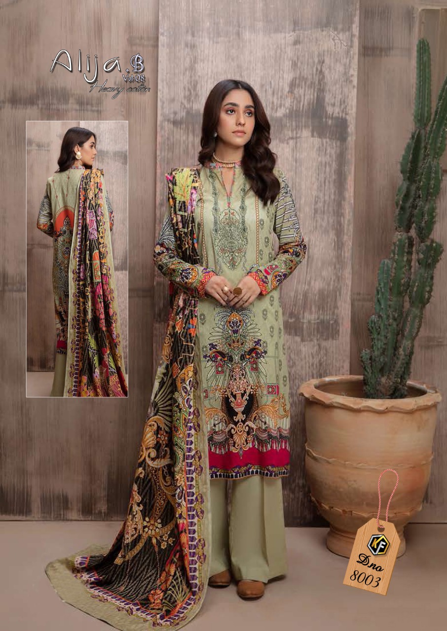 Keval Fab  Alija B  Vol 8  Cotton Printed Karachi Suits Wholesale