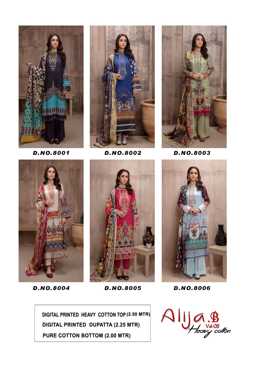 Keval Fab  Alija B  Vol 8  Cotton Printed Karachi Suits Wholesale