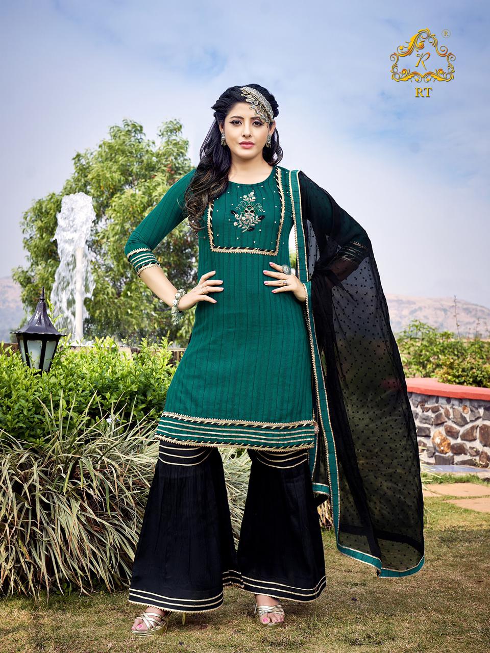 Rt Presenta Tjori 2 Fancy Lining Ethnic Wear Readymade Collection