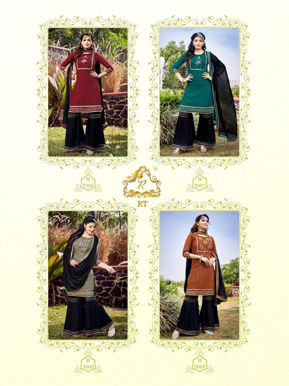 Rt Presenta Tjori 2 Fancy Lining Ethnic Wear Readymade Collection