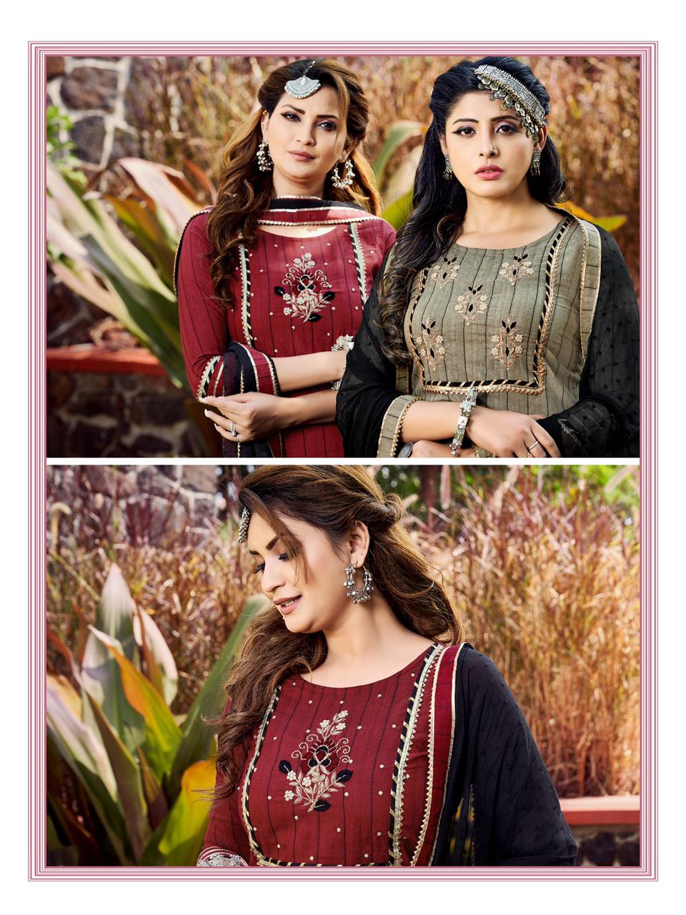 Rt Presenta Tjori 2 Fancy Lining Ethnic Wear Readymade Collection