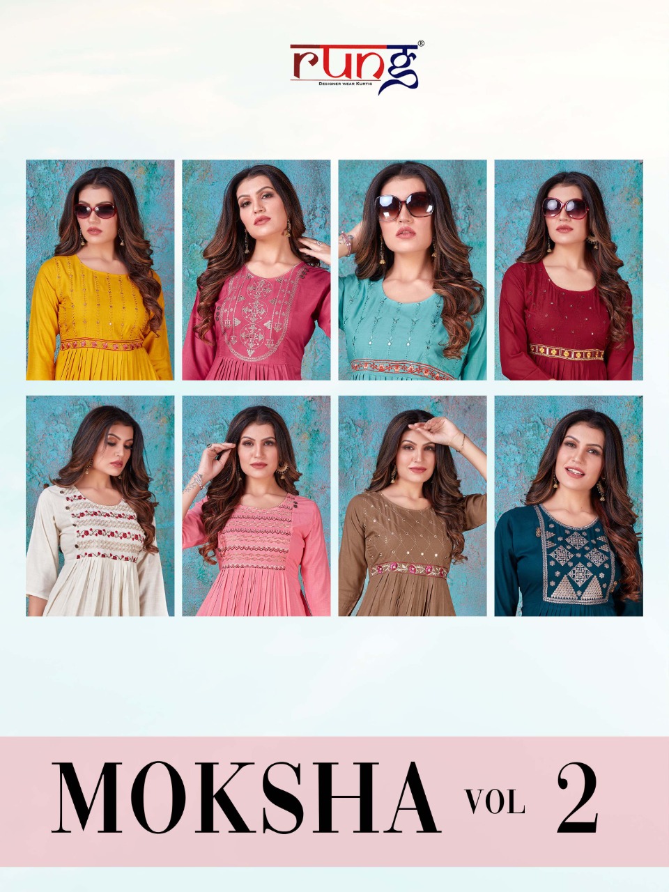 Rung Moksha  Vol 2 Rayon Casual Wear Designer Kurtis  Catalog
