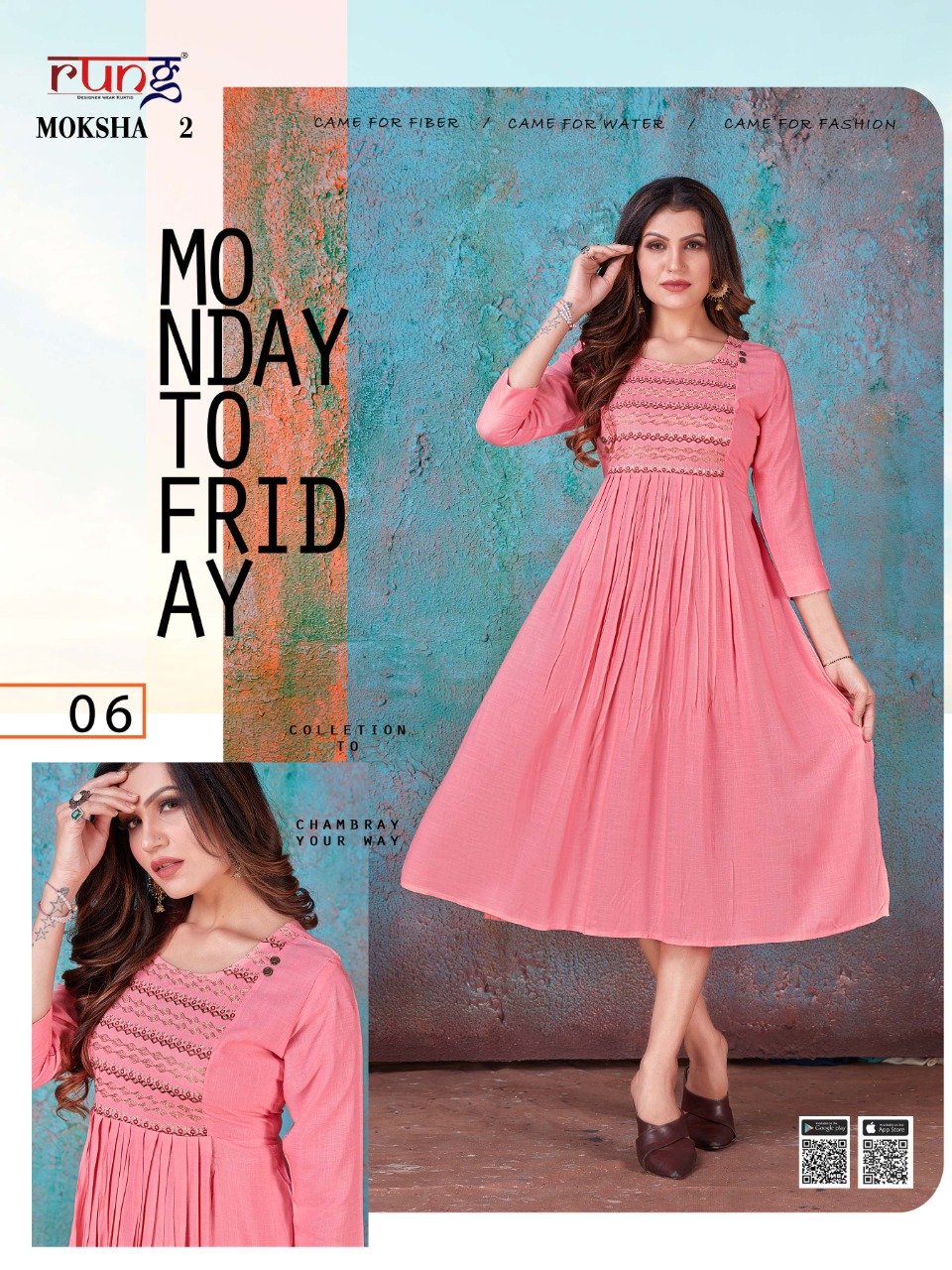 Rung Moksha  Vol 2 Rayon Casual Wear Designer Kurtis  Catalog