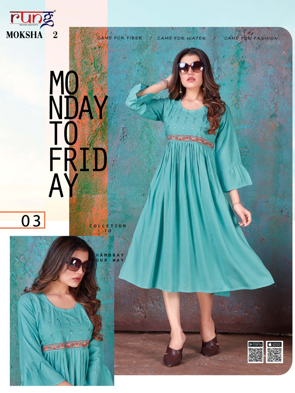 Rung Moksha  Vol 2 Rayon Casual Wear Designer Kurtis  Catalog