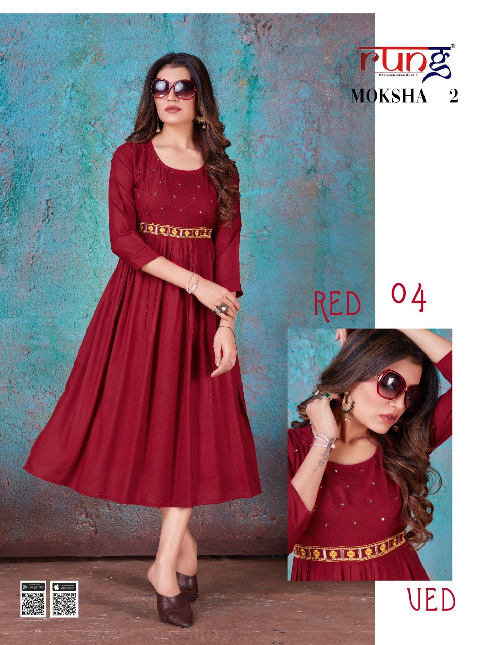 Rung Moksha  Vol 2 Rayon Casual Wear Designer Kurtis  Catalog
