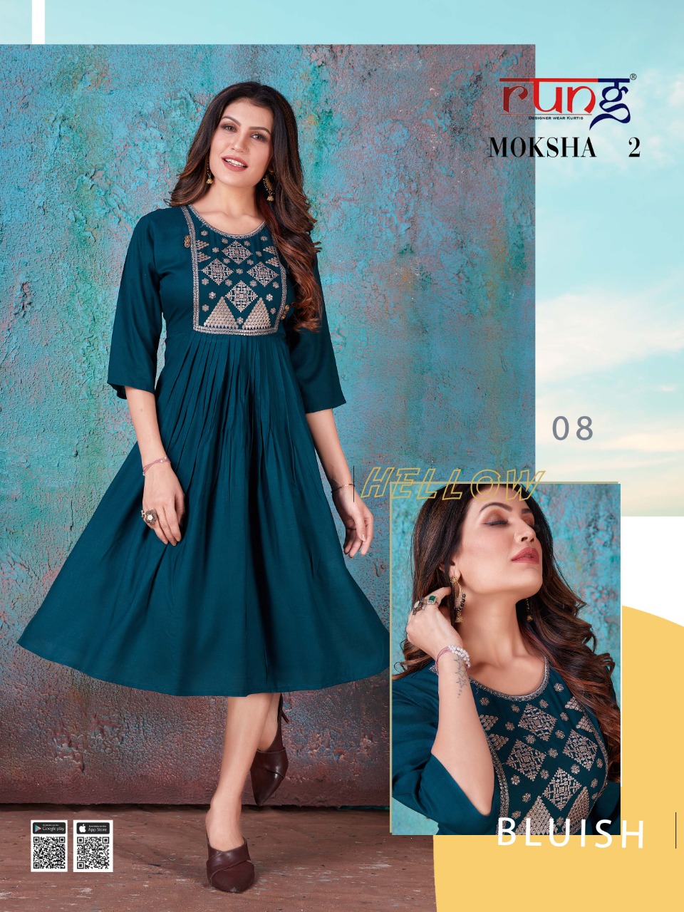 Rung Moksha  Vol 2 Rayon Casual Wear Designer Kurtis  Catalog