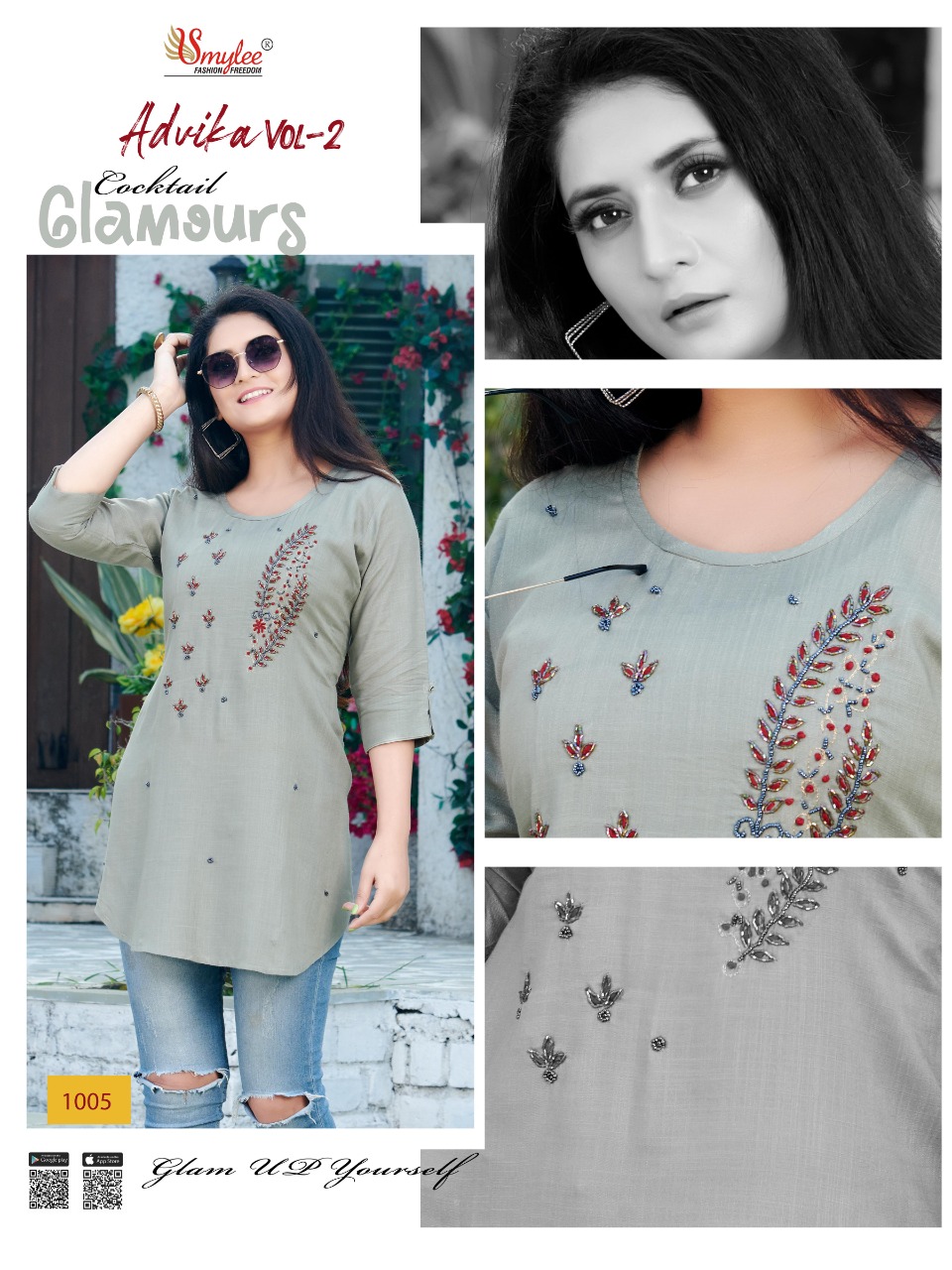Smylee Presents  Advika Vol  2  Short Designer Kurtis Collection