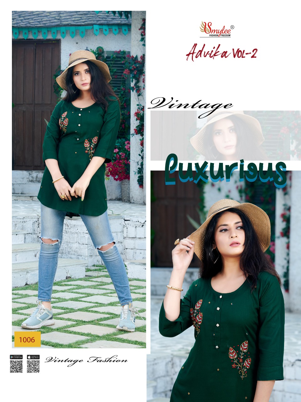 Smylee Presents  Advika Vol  2  Short Designer Kurtis Collection