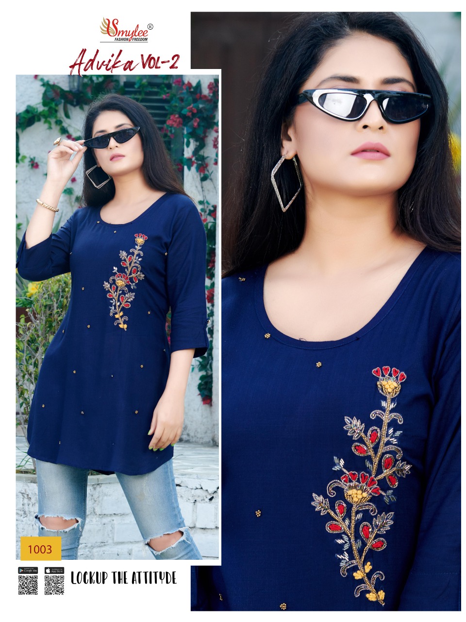 Smylee Presents  Advika Vol  2  Short Designer Kurtis Collection