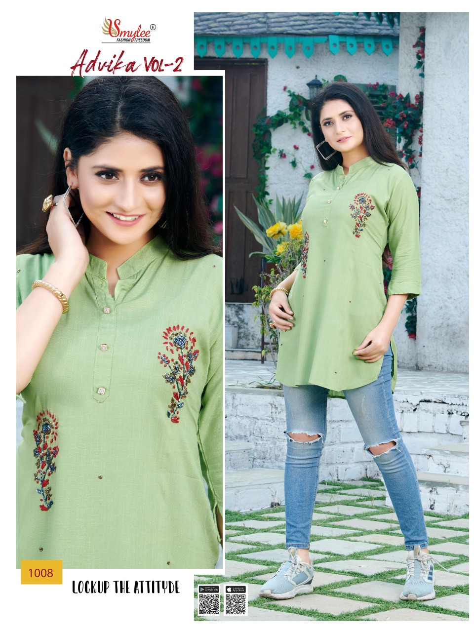 Smylee Presents  Advika Vol  2  Short Designer Kurtis Collection