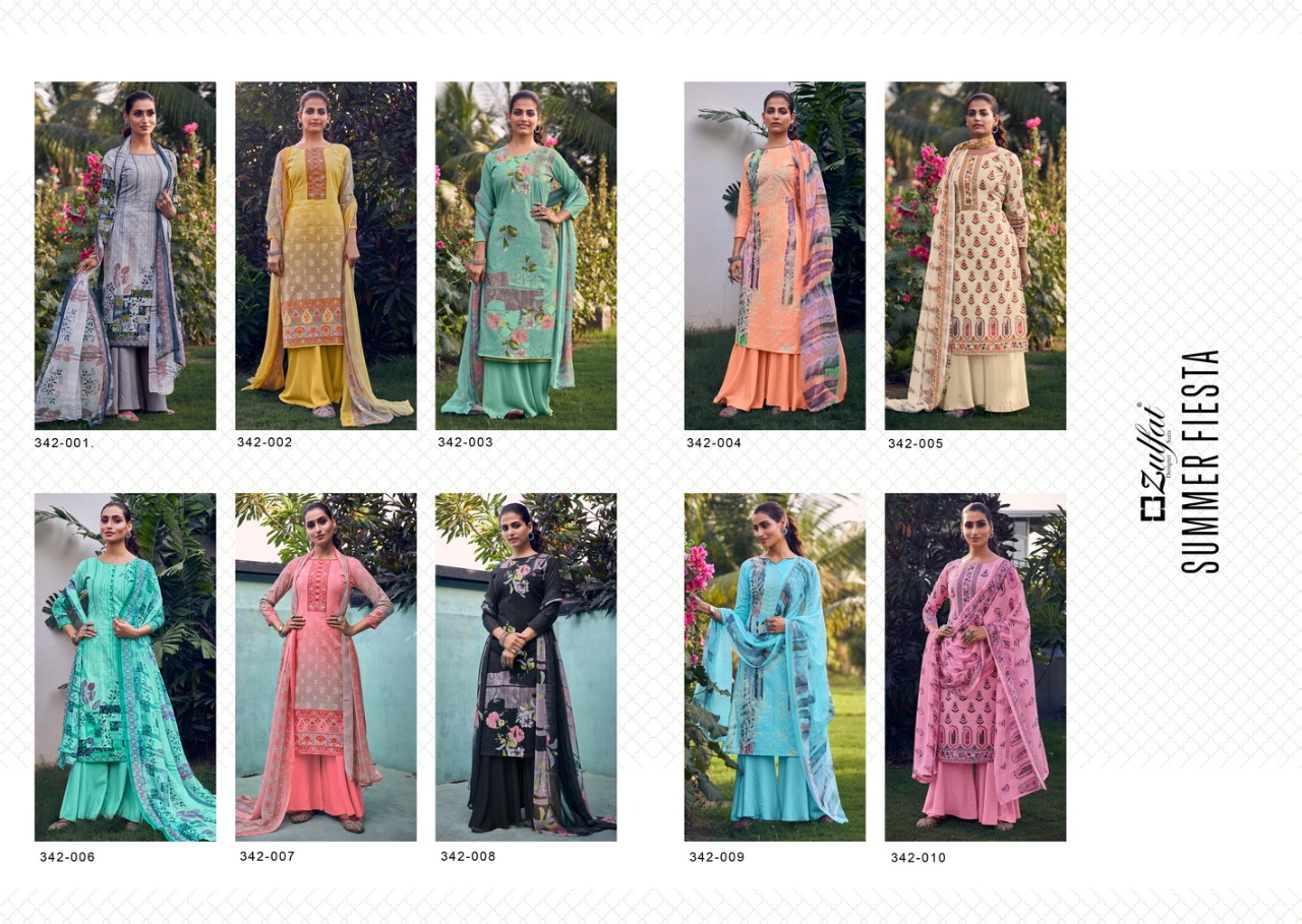 Zulfat Summer Fiesta  Wholesale Cotton Dress Material Catalog