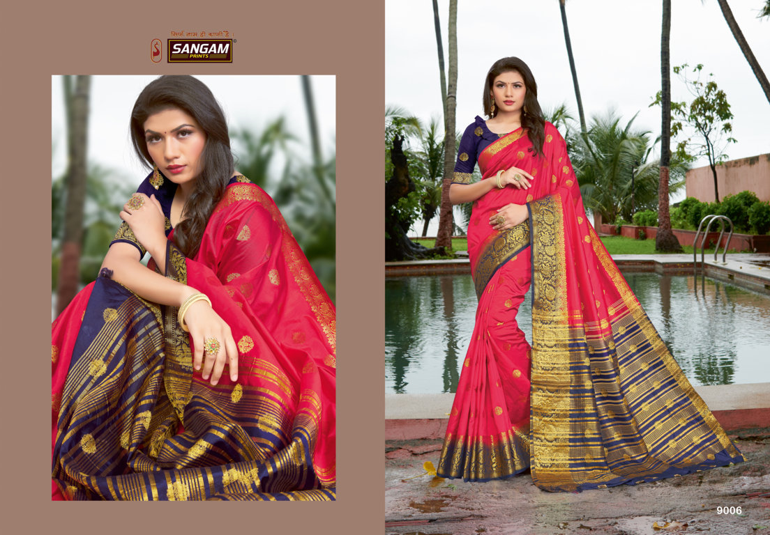 Sangam Presents Malvika Silk Nylon Silk Sarees