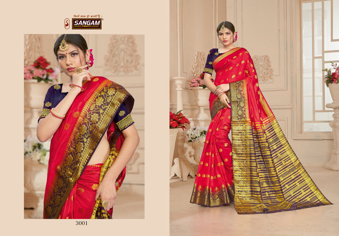 Sangam Presents Natasha Nylon Silk Sarees