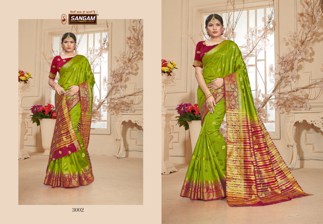Sangam Presents Natasha Nylon Silk Sarees