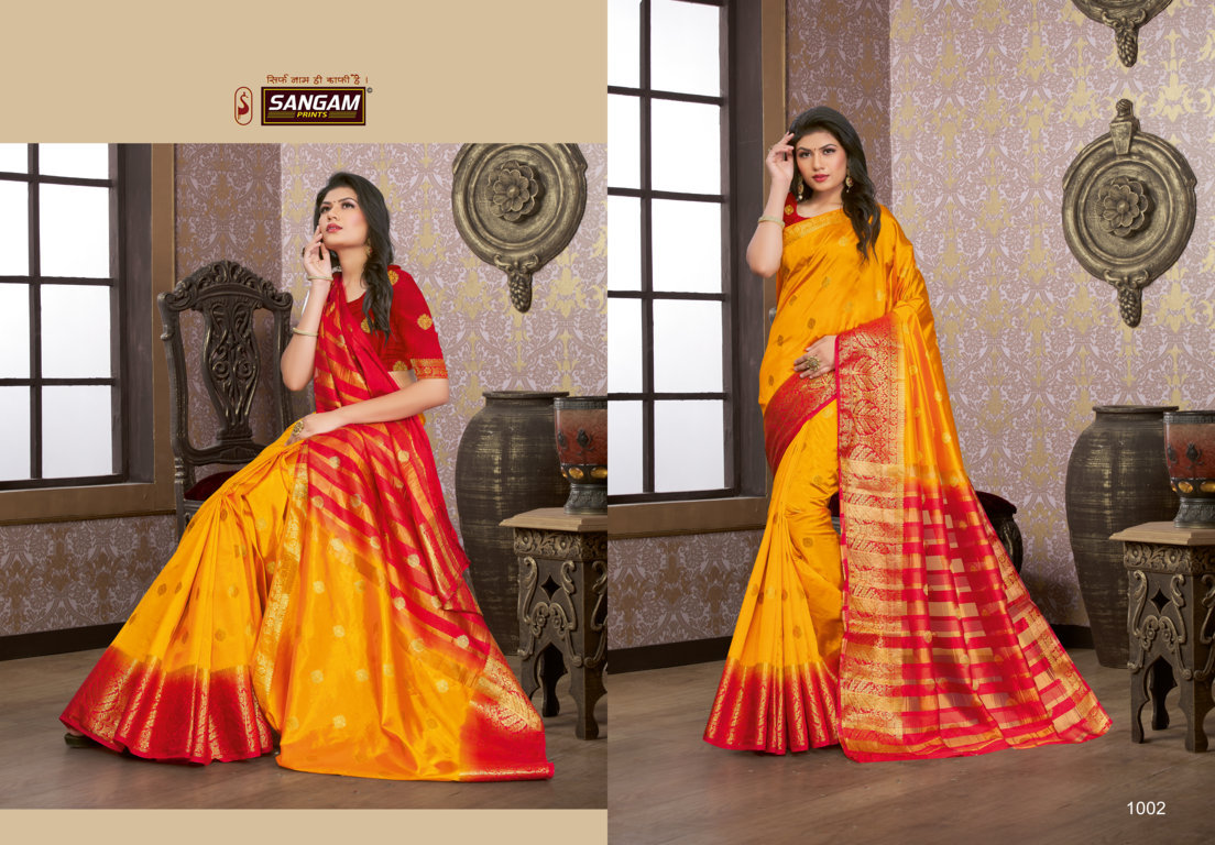 Sangam Presents Saanvi Silk Nylon Silk Sarees