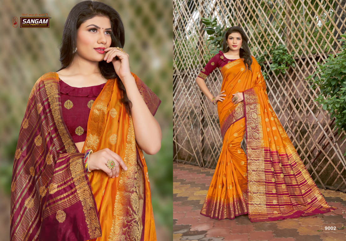 Sangam Presents Malvika Silk Nylon Silk Sarees