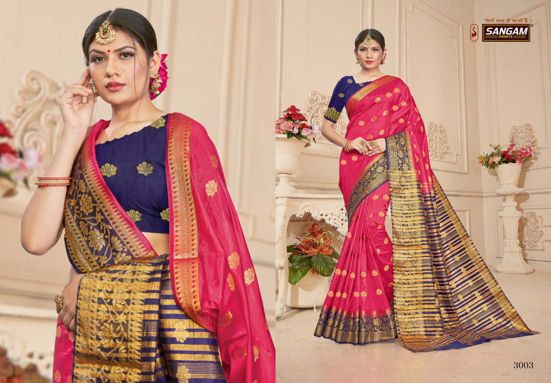 Sangam Presents Natasha Nylon Silk Sarees