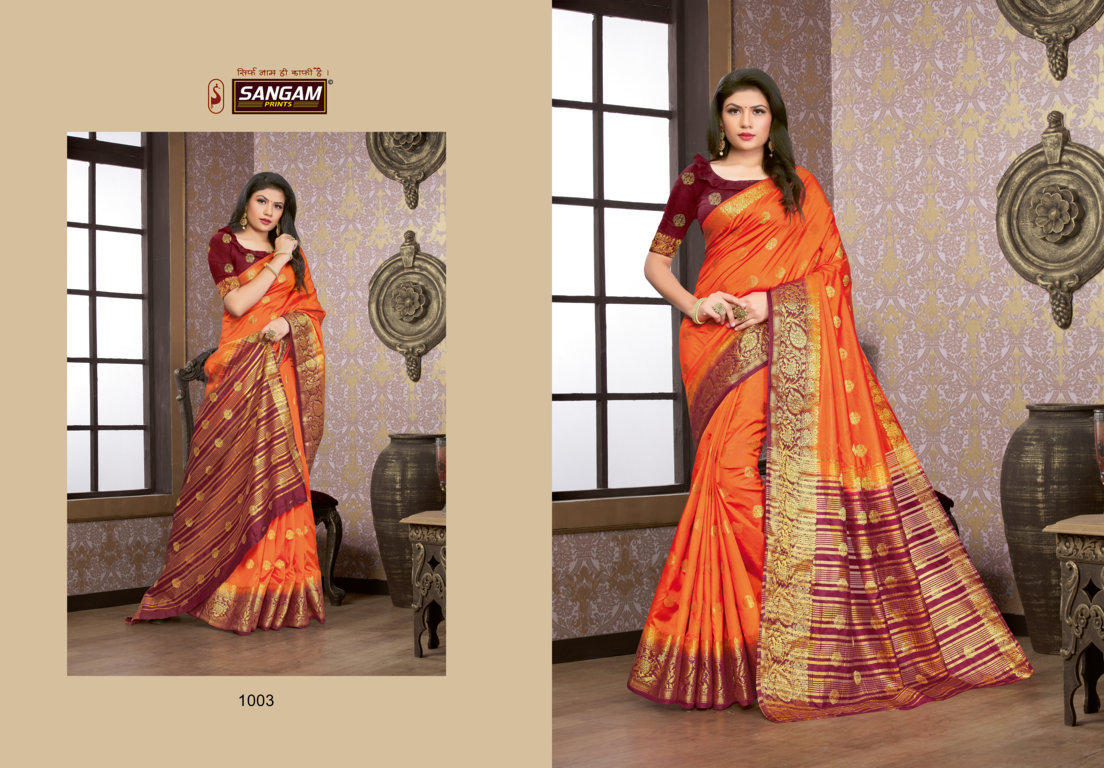 Sangam Presents Saanvi Silk Nylon Silk Sarees